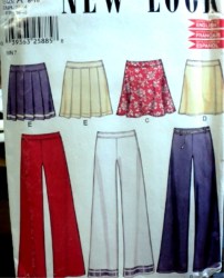 6190 LO RISE WIDE LEG PANTS,3 MINI FLARE/PLT SKIRTS PATTERN 8-18